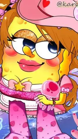 ai character: spongebob mädchen  background
