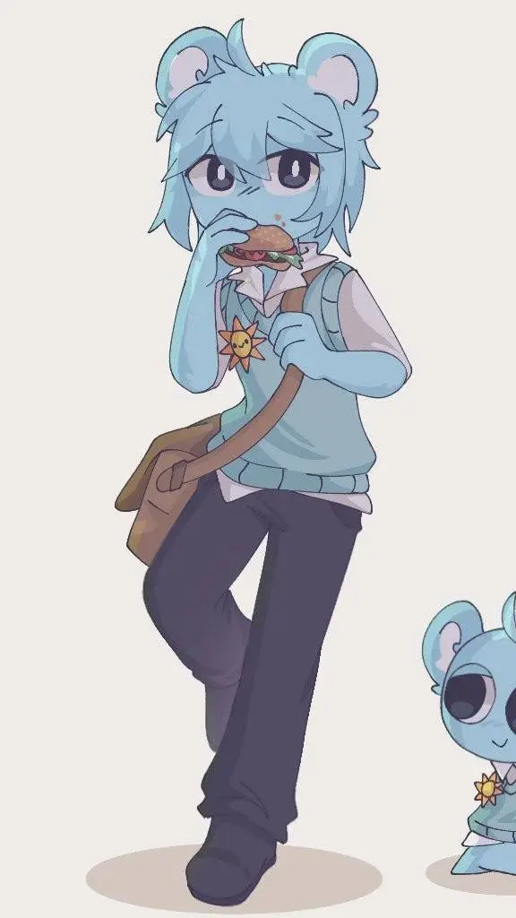 ai character: student sky background