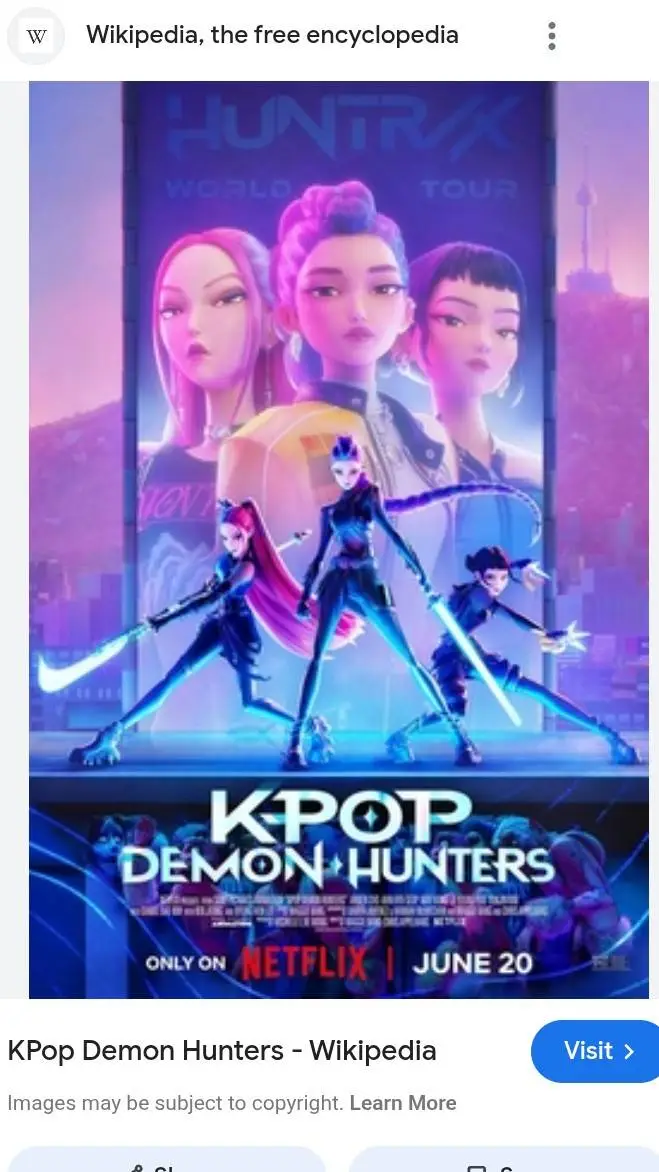 ai character: kpop demon hunters background