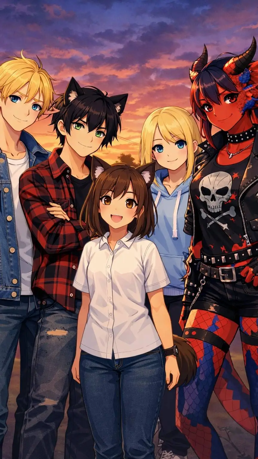 ai character: friends background