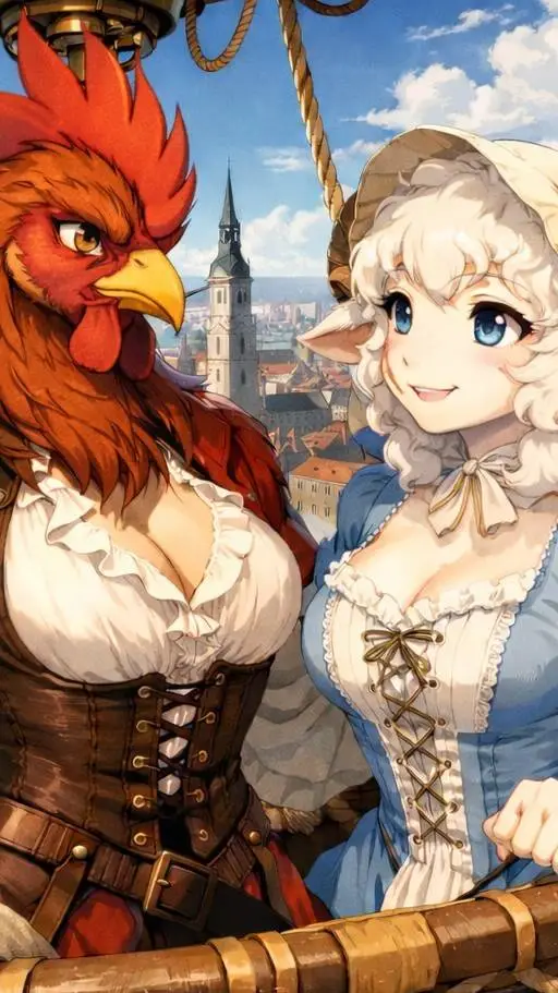 ai character: Aria and Marie background