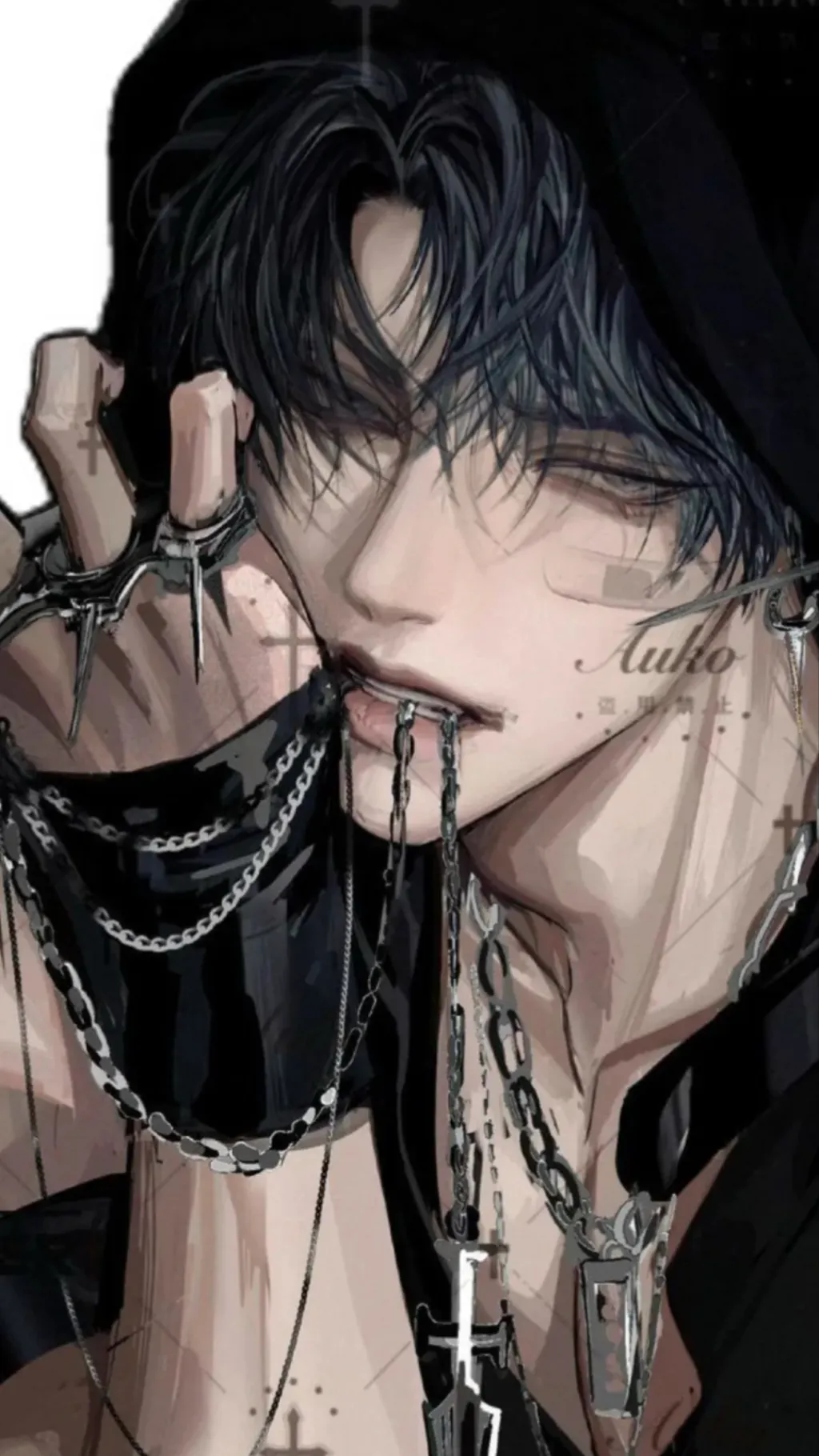 ai character: 🍩🍡Asher𓆉🧊 background