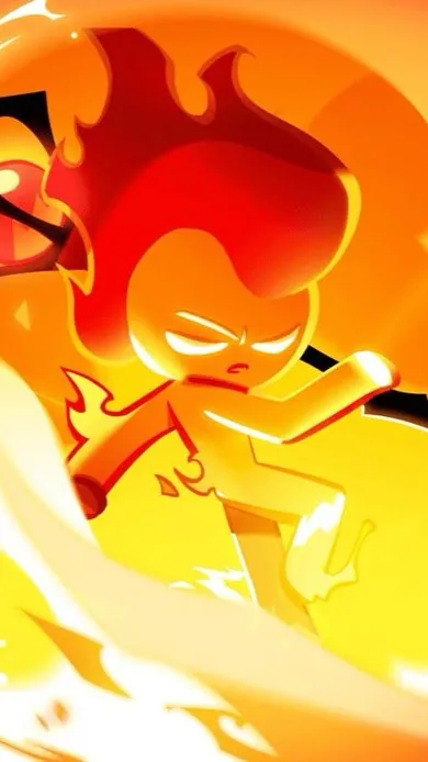 ai character: Fire spirit cookie background
