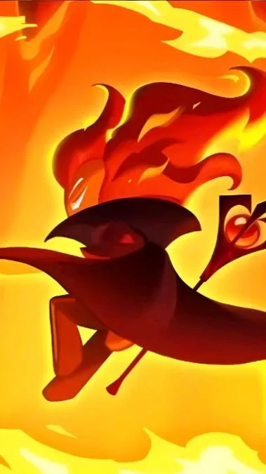 ai character: Fire spirit cookie background