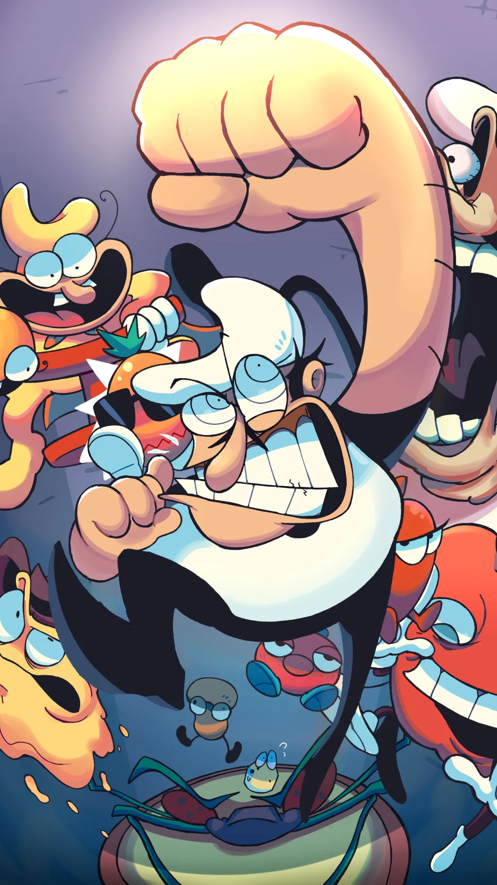 ai character: 🍕PIZZA TOWER🍕 background