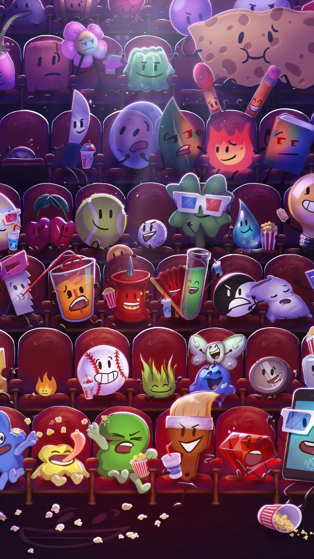 ai character: BFDI & II background