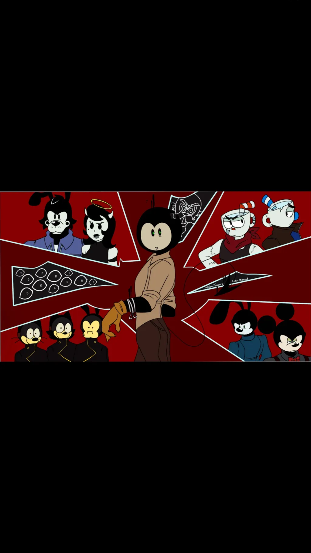 ai character: ToonTown: InkBound background