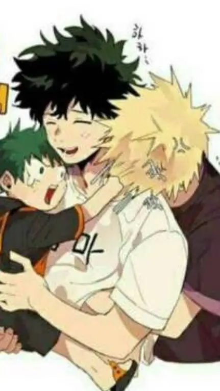 ai character: BakuDeku fam background
