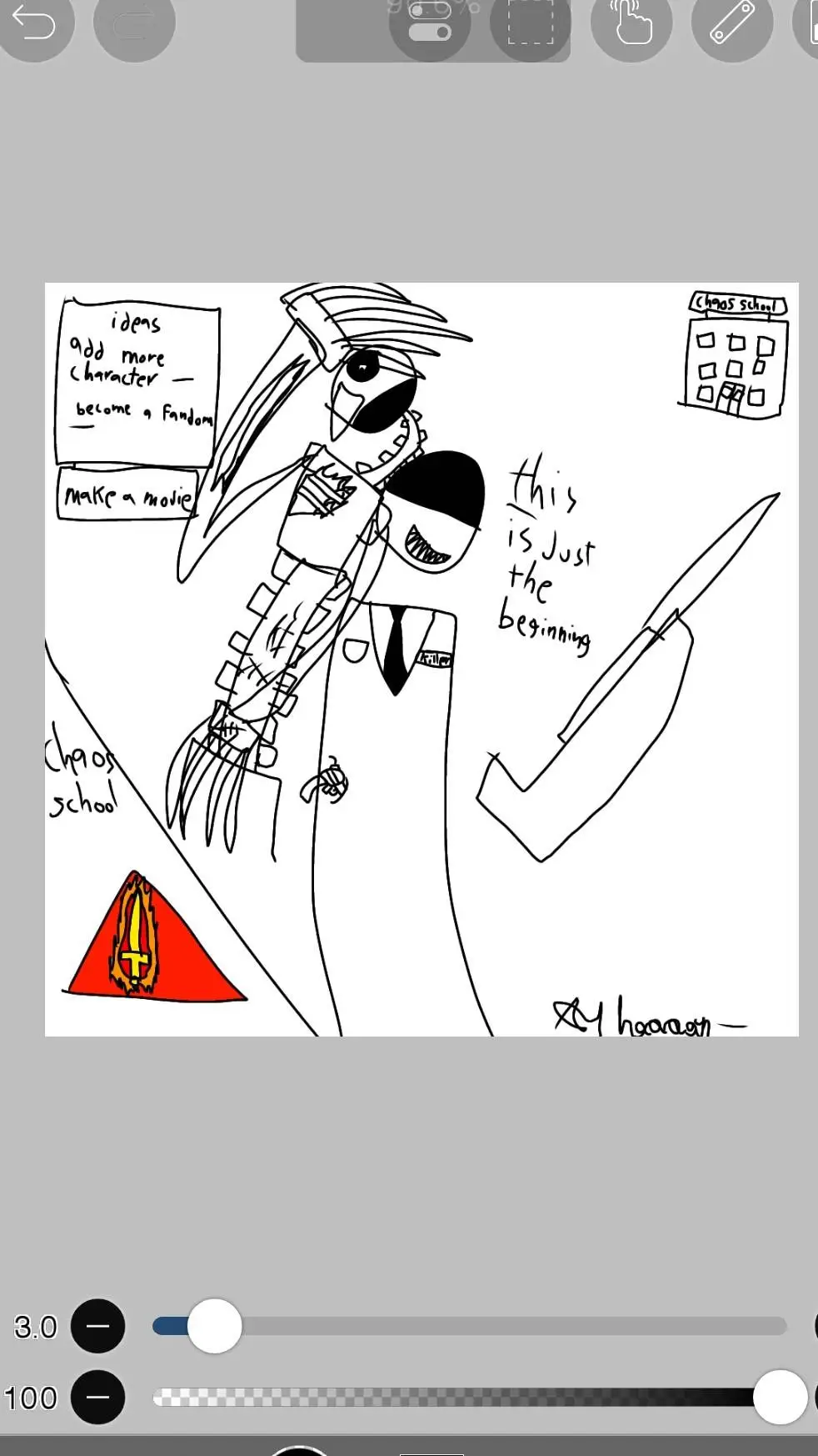 ai character: Chaos scjool background