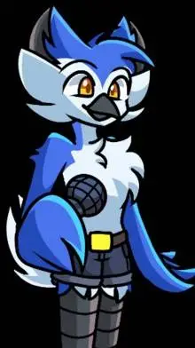 ai character: Blu background