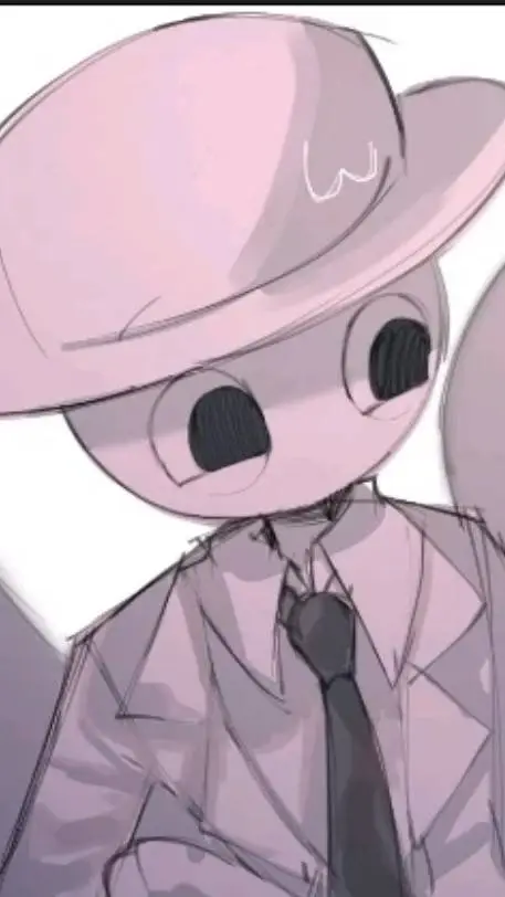 ai character: ⚪️~Mr. Black 2P~🎩 background