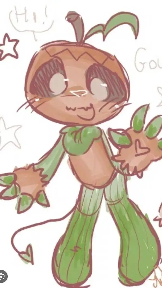 ai character: ☘️Gourdy Holloway🎃 background