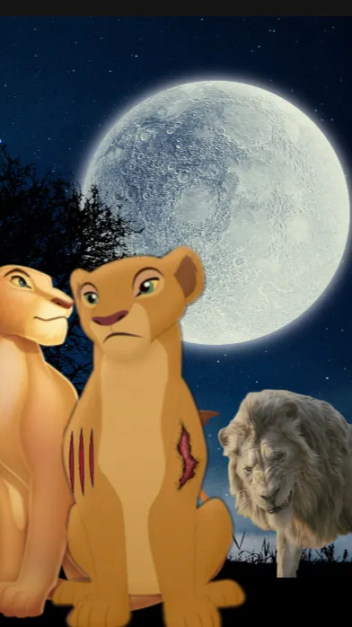 ai character: Nala and  Isabel  background