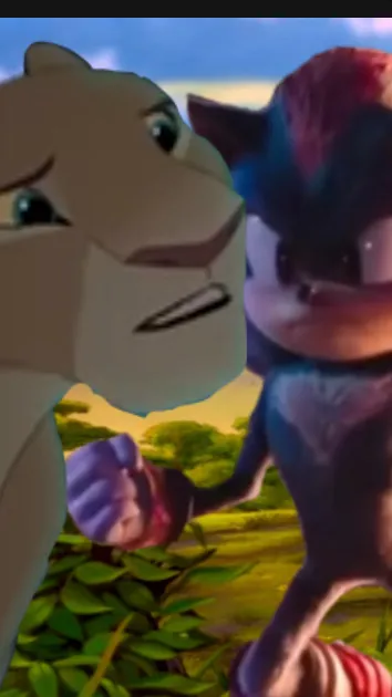 ai character: Nala and shadow  background