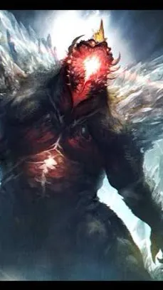 ai character: SpaceGodzilla  background