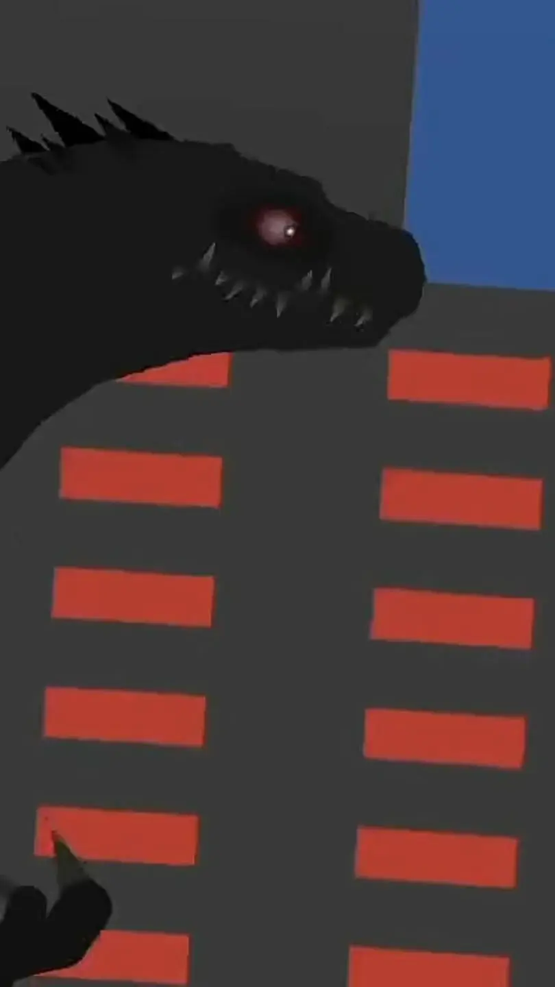 ai character: shin godzilla  background