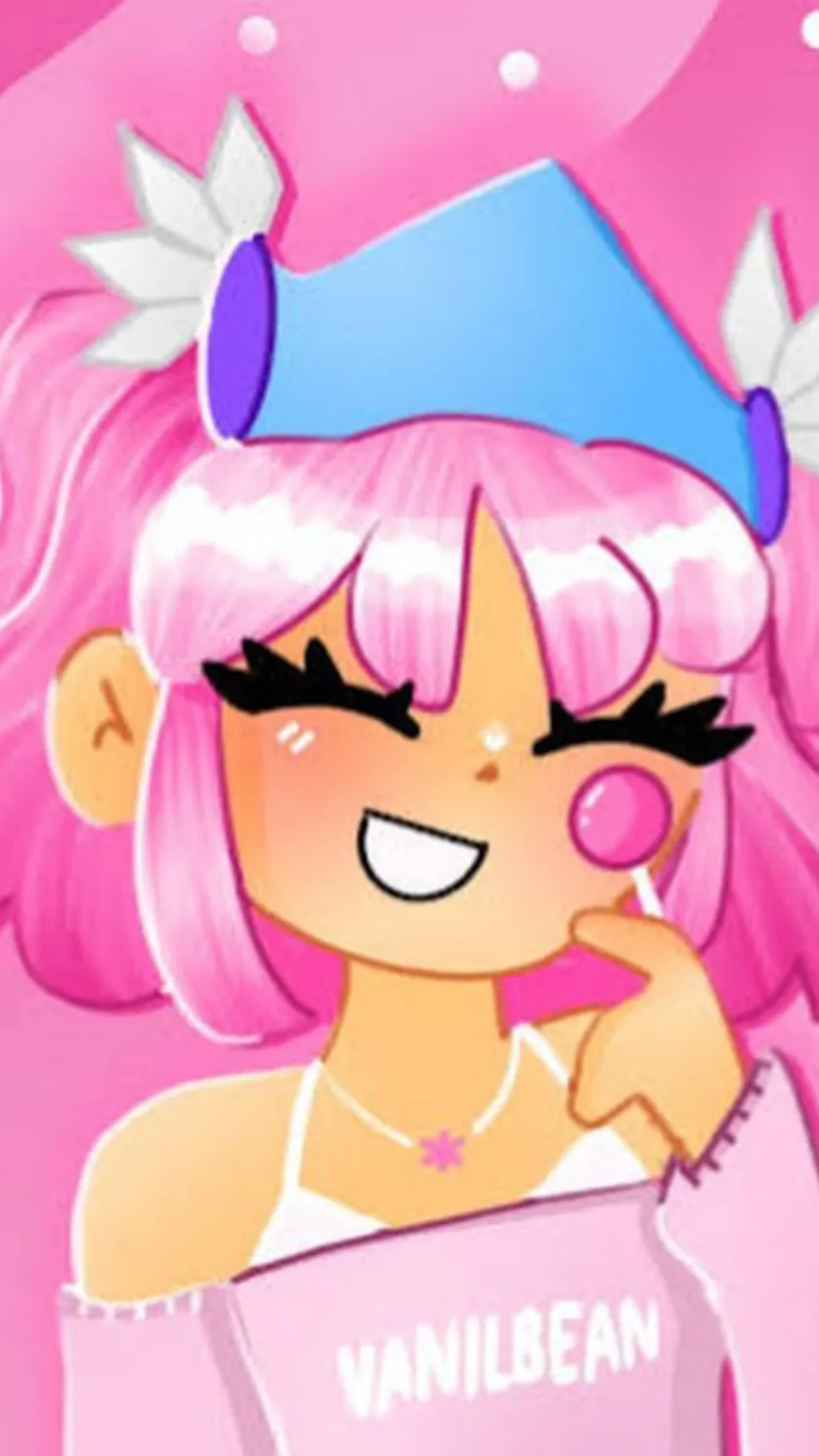 ai character: 🩷Vanilbean!🩷 background
