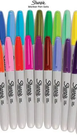 ai character: Sharpie markers￼ background