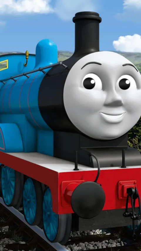 ai character: Edward the blue en background