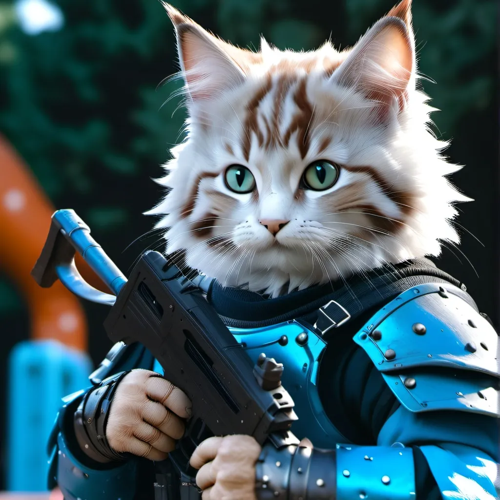 chat with ai character: war cat