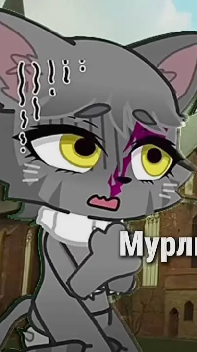 ai character: Forlornly grey cat background