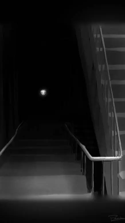 ai character: (The Stairwell)  background