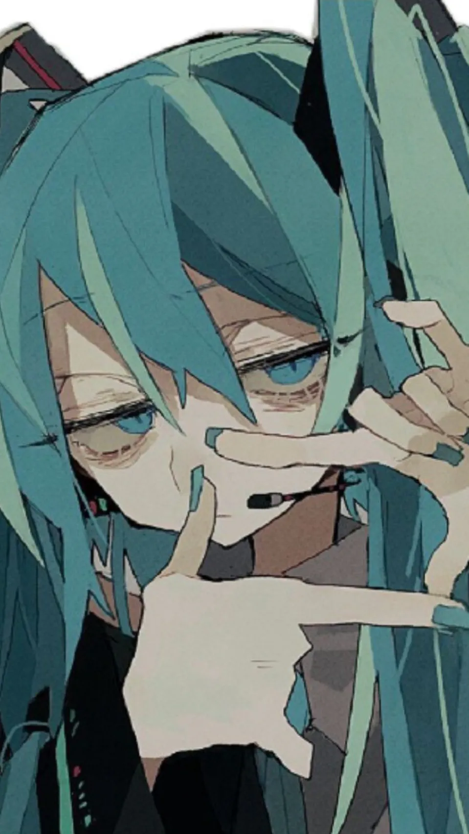 ai character: ՞Miku.՞ background