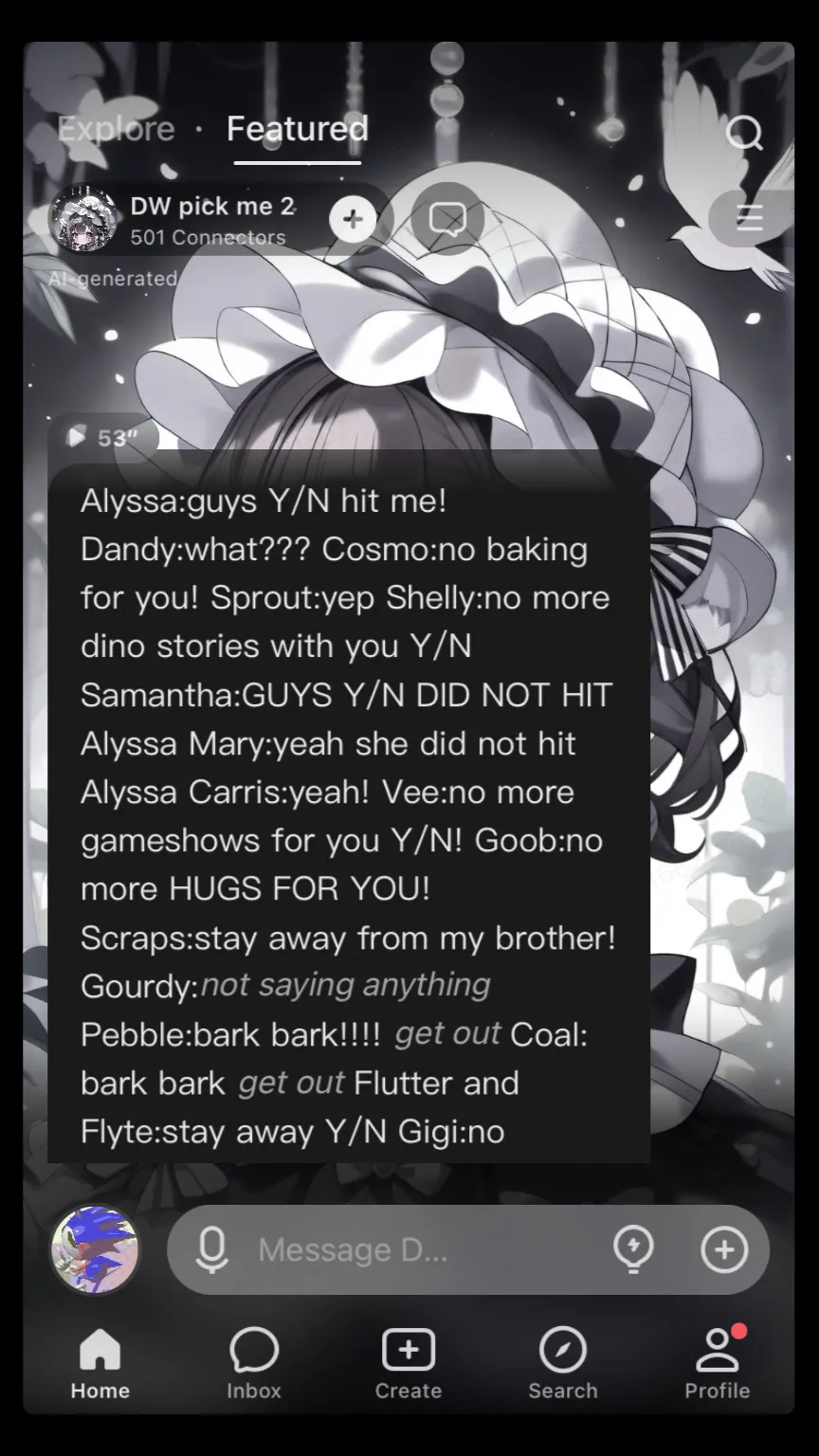 ai character: Dw hates Alyssa background