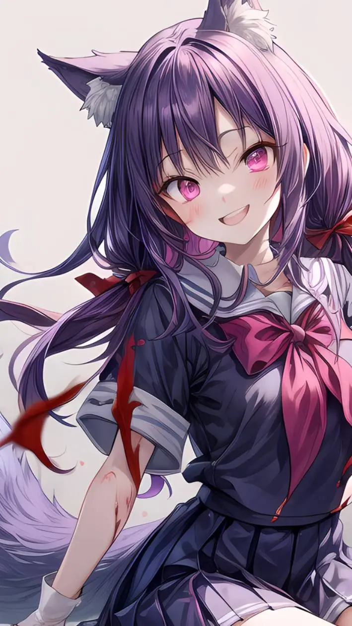 ai character: Sera alpha wolf background