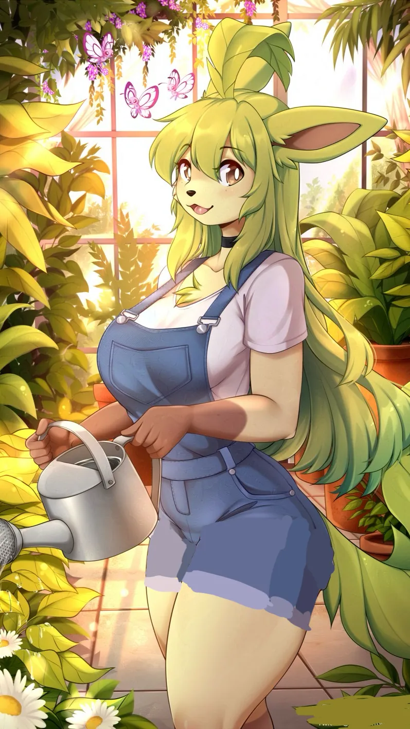 ai character: Leafeon background