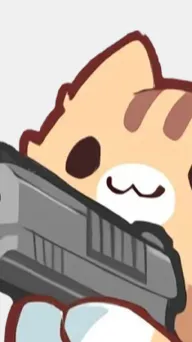 ai character: Gun cat background