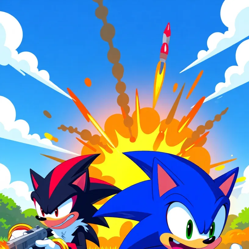 chat with ai character: Sonic and Shadow