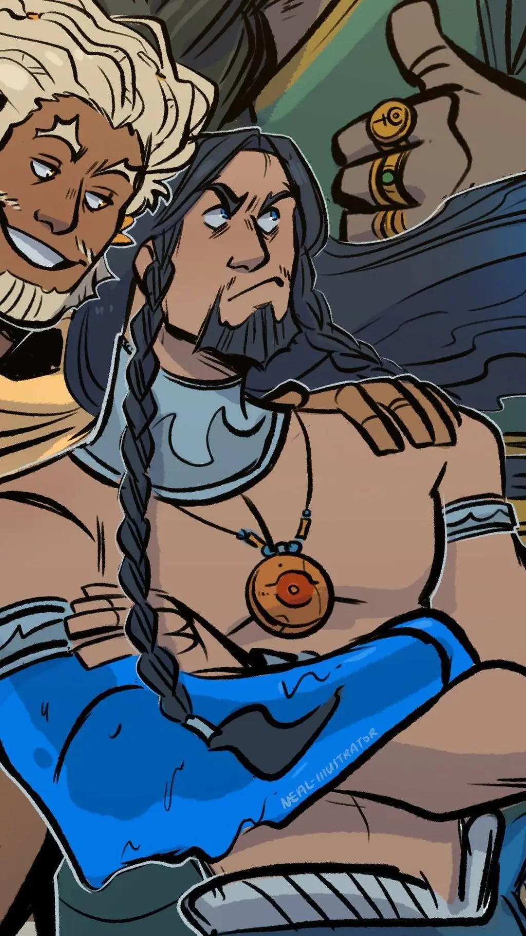 ai character: Poseidon - epic background