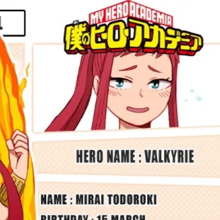 chat with ai character: Mirai todoroki
