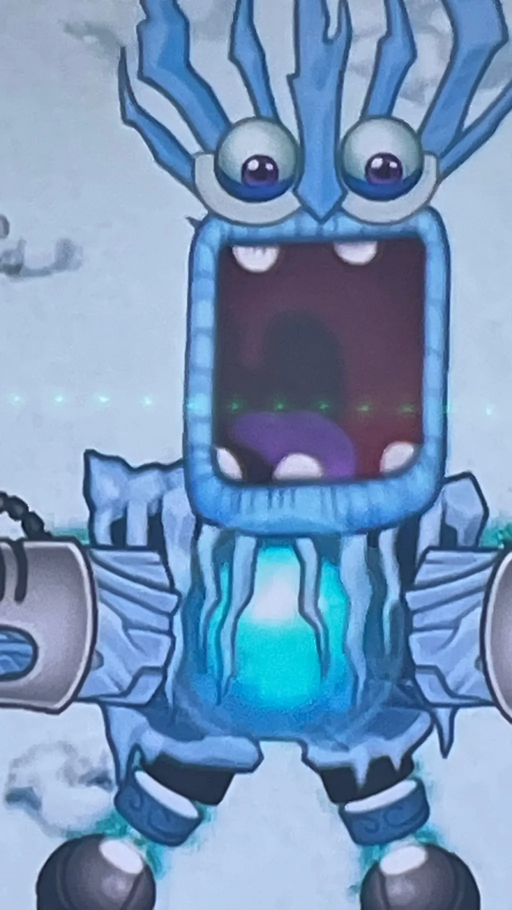 ai character: Ice wubbox background
