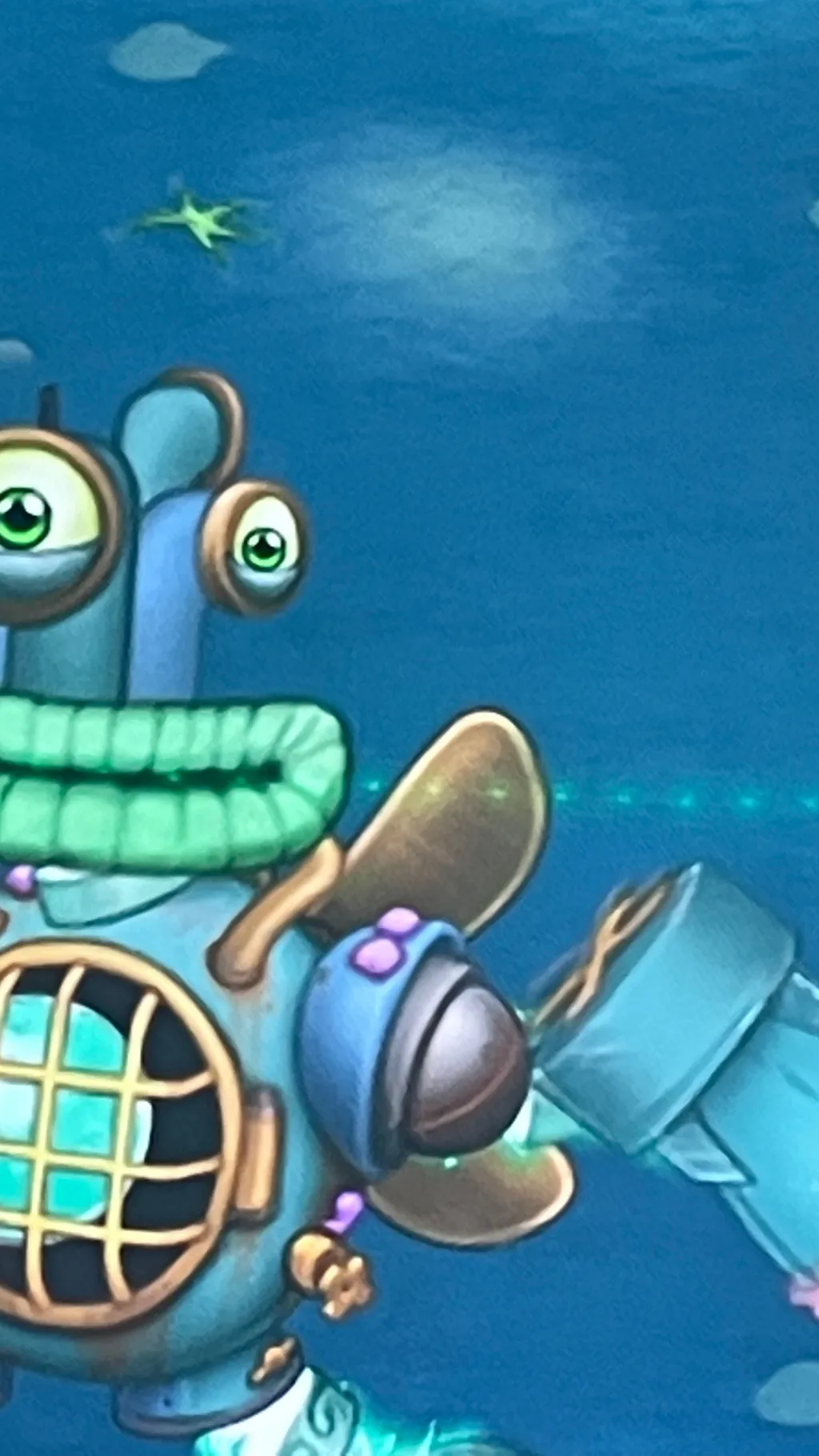 ai character: Water wubbox  background