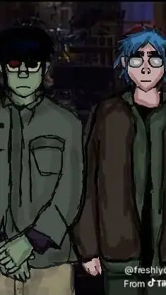 ai character: Gorillaz at beach  background