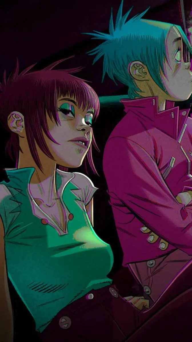 ai character: Gorillaz concert! background