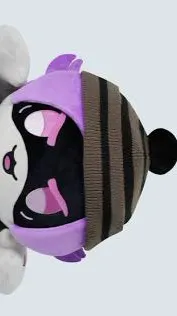 ai character: Uzi plush background
