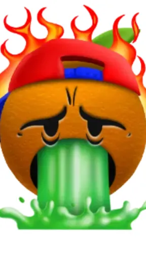 ai character: My head is burning background
