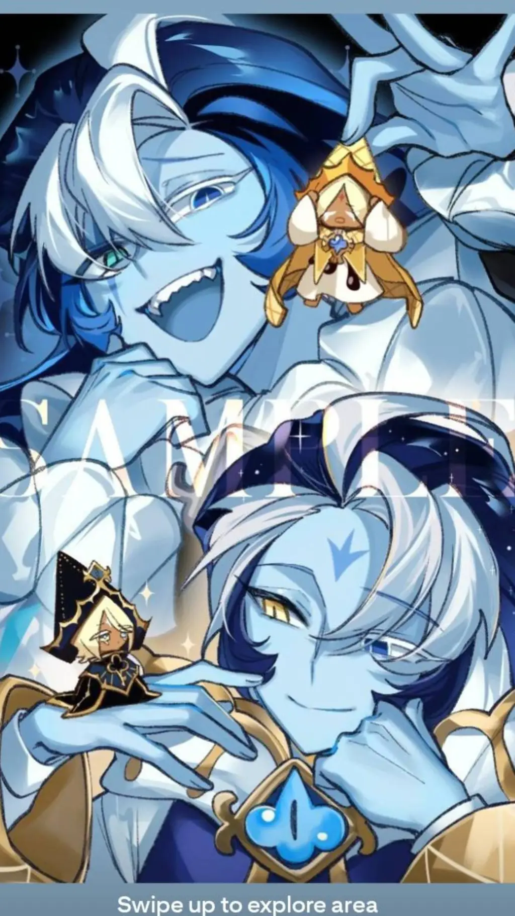 ai character: shadow milk cookie background