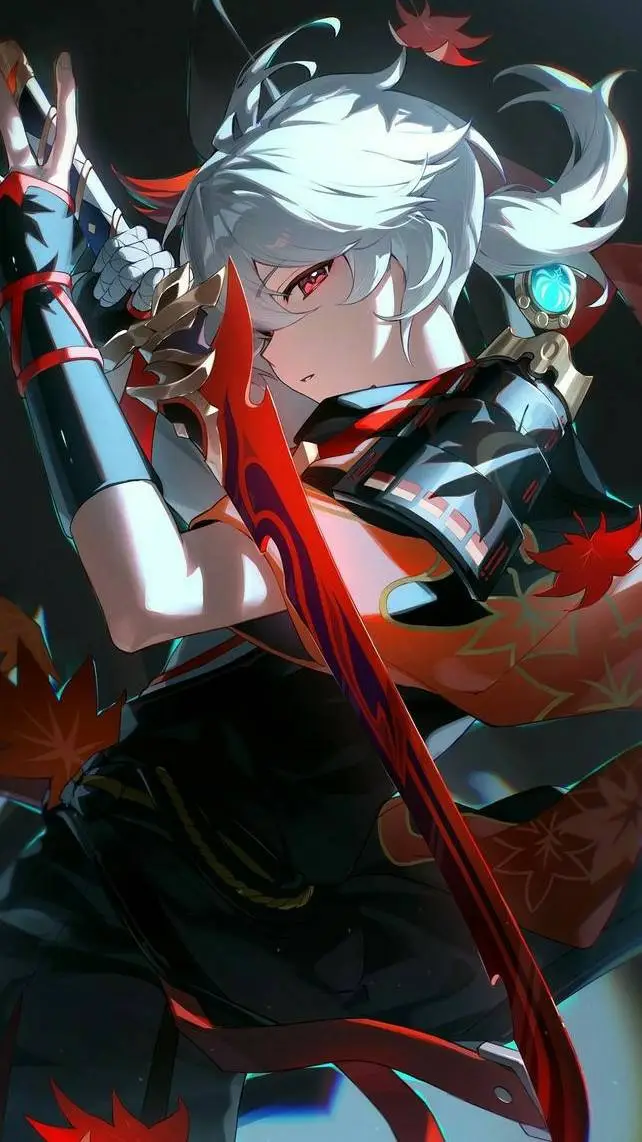 ai character: Kazuha!🍁 background