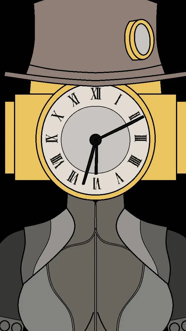 ai character: Clock woman background