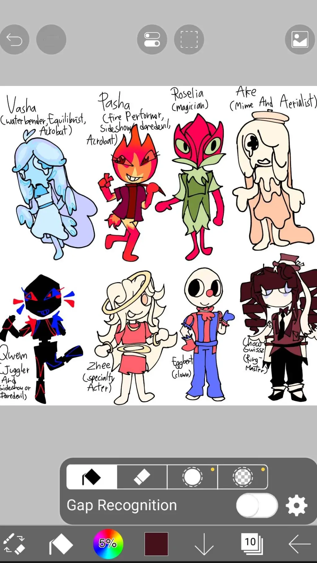 ai character: DW OCS background