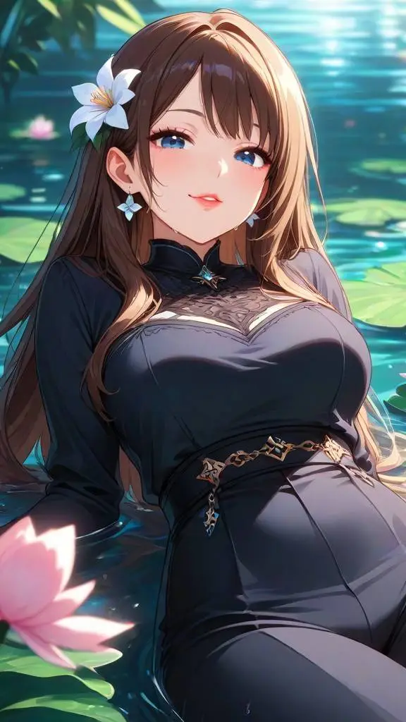 ai character: Water girl background