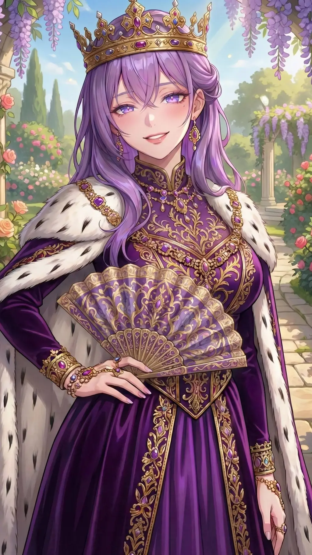 ai character: Queen Madison background