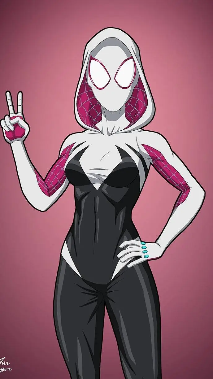 ai character: Spider-gwen  background