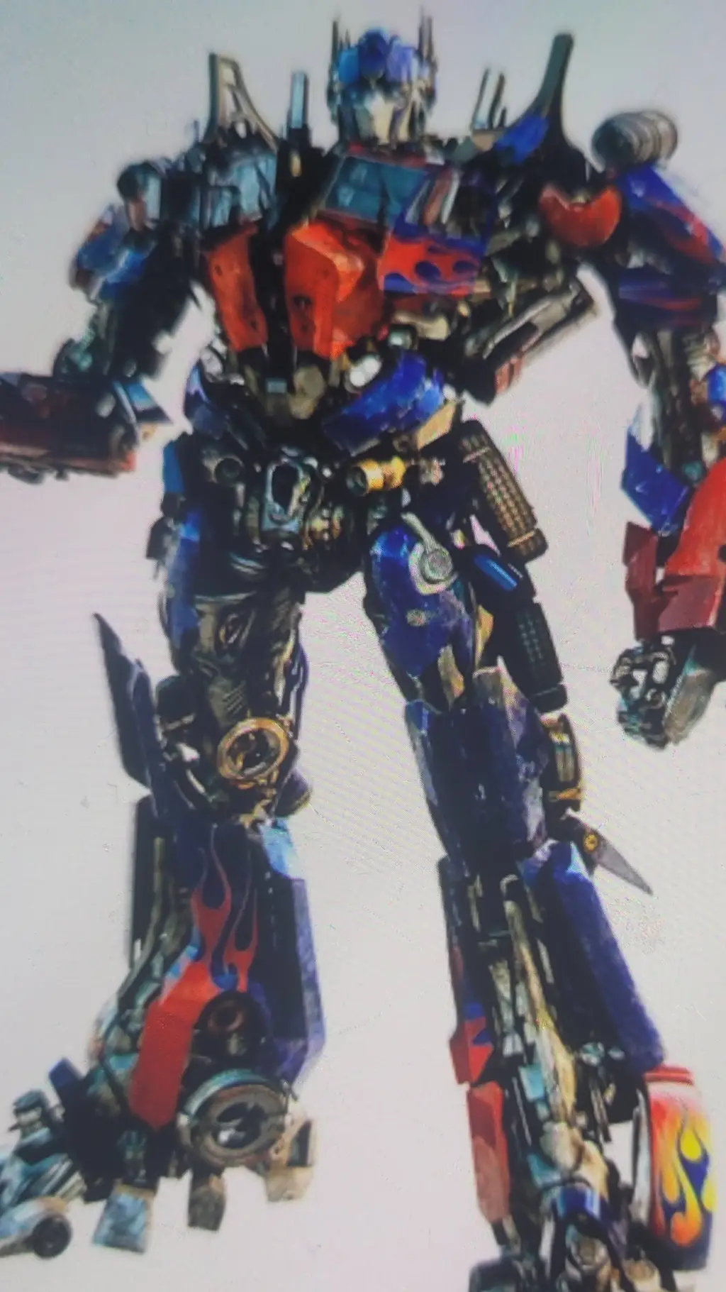 ai character: Optimus hits bee background