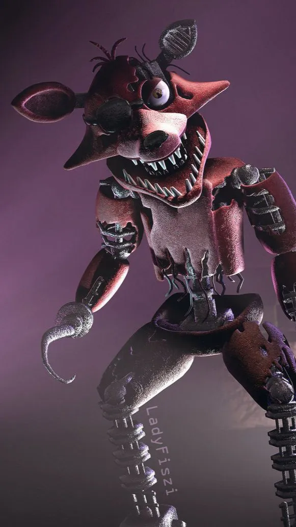 ai character: Withered Foxy  background