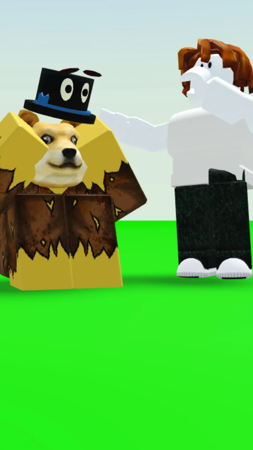 ai character: Thanos and doge background